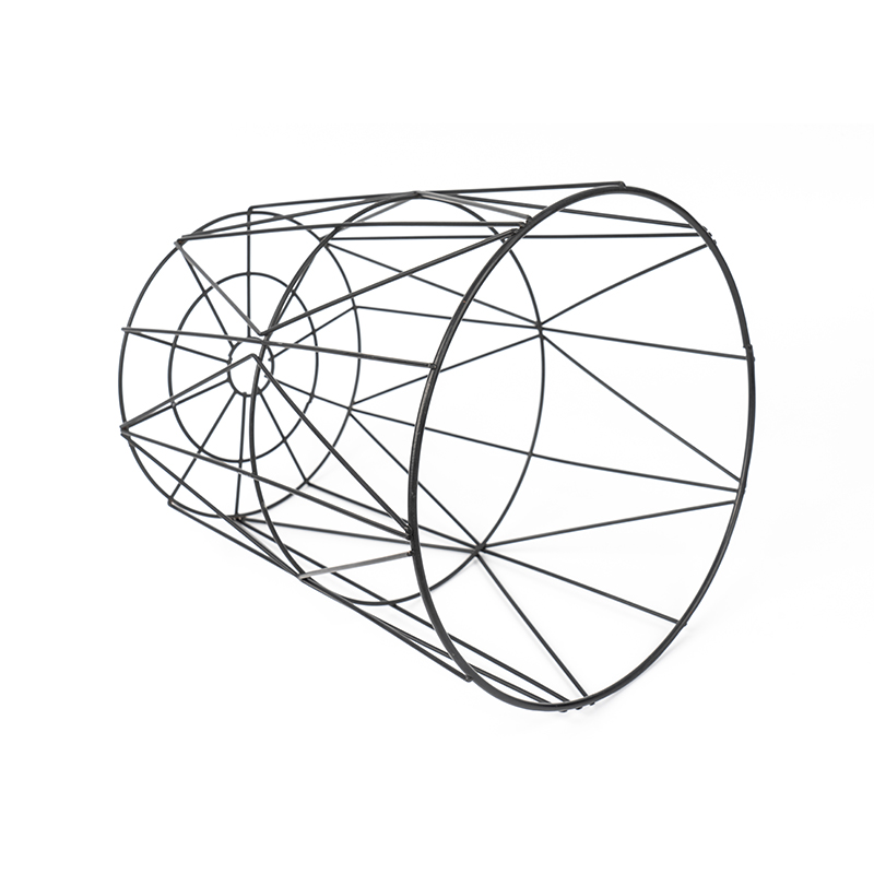 অফিস এবং বেডরুমের জন্য কালো গোলাকার তারের জাল ট্র্যাশ ক্যান