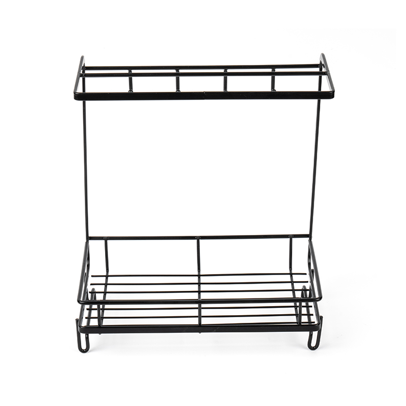 স্পঞ্জ এবং ডিশক্লথ হোল্ডার সহ রান্নাঘরের সিঙ্ক ক্যাডি