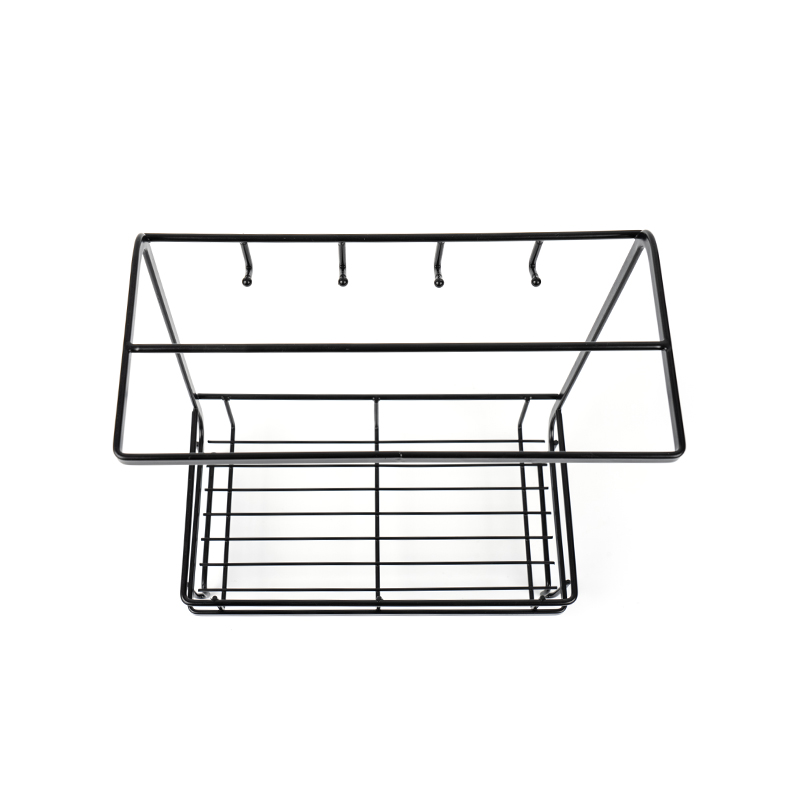 স্পঞ্জ এবং ডিশক্লথ হোল্ডার সহ রান্নাঘরের সিঙ্ক ক্যাডি