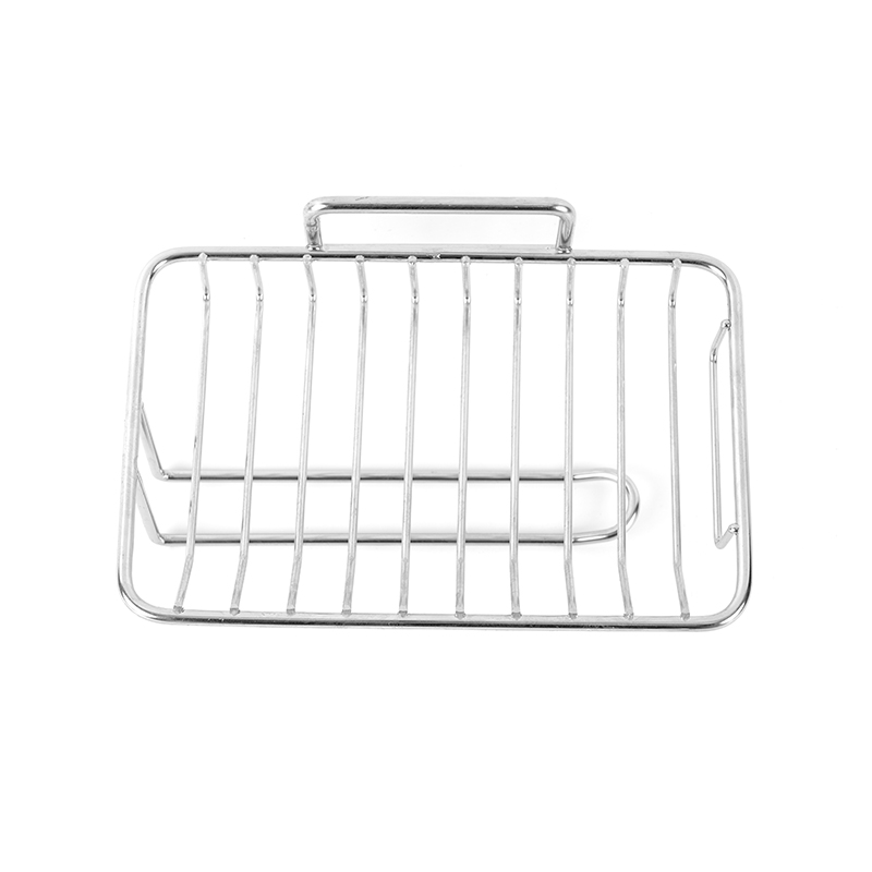 স্ব-নিষ্কাশন এবং স্টেইনলেস স্টীল স্ট্যান্ড সহ সিরামিক সাবান থালা