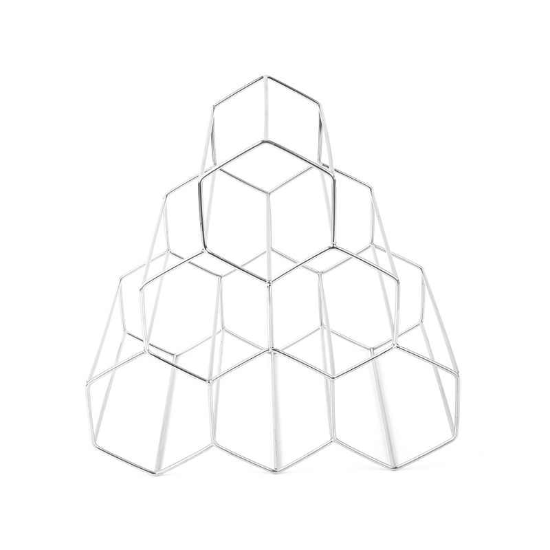 কাউন্টারটপের জন্য 3-টায়ার ফ্রিস্ট্যান্ডিং ওয়াইন বোতল র্যাক