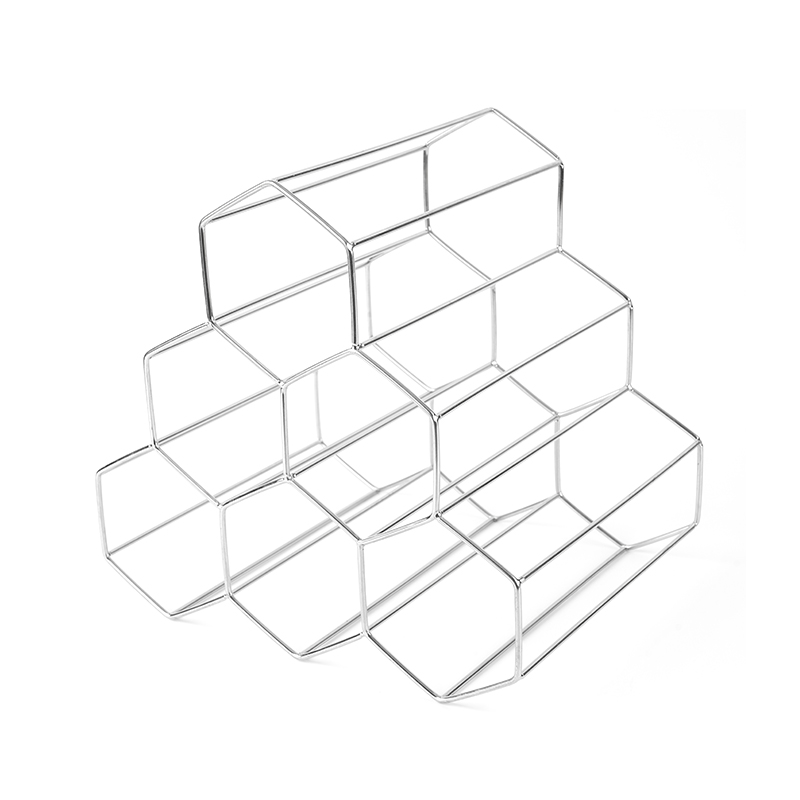 কাউন্টারটপের জন্য 3-টায়ার ফ্রিস্ট্যান্ডিং ওয়াইন বোতল র্যাক