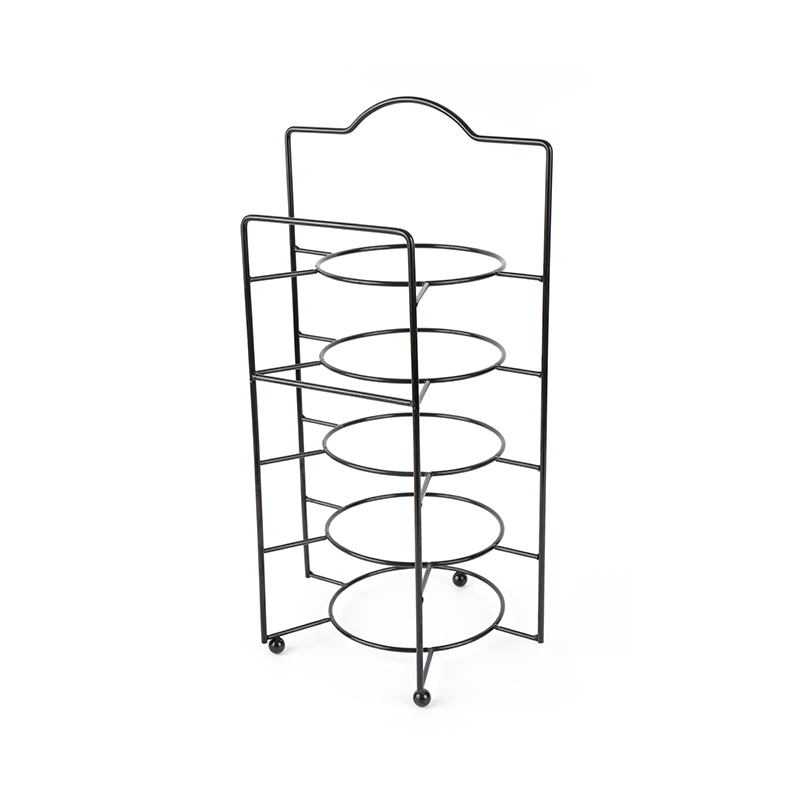 বাটি এবং থালা-বাসন সহ টায়ার্ড পরিবেশন স্ট্যান্ড