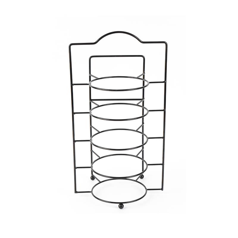 বাটি এবং থালা-বাসন সহ টায়ার্ড পরিবেশন স্ট্যান্ড